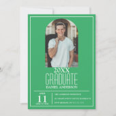 Stijlvol Afstuderen foto-uitnodiging Kaart (Voorkant)