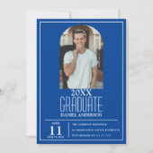 Stijlvol Afstuderen foto-uitnodiging Kaart (Voorkant)