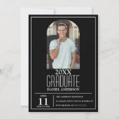 Stijlvol Afstuderen foto-uitnodiging Kaart (Voorkant)