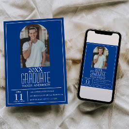 Stijlvol Afstuderen foto-uitnodiging Kaart
