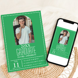 Stijlvol Afstuderen foto-uitnodiging Kaart