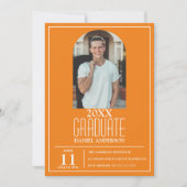 Stijlvol Afstuderen foto-uitnodiging Kaart (Voorkant)