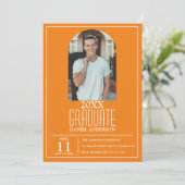 Stijlvol Afstuderen foto-uitnodiging Kaart (Staand voorkant)