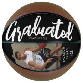 Stijlvol Afstuderen, geborsteld effect foto Basketbal (Voorkant)
