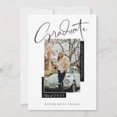 Stijlvol Afstuderen Manuscript bekleden Foto Afstu Kaart (Voorkant)