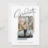 Stijlvol Afstuderen Manuscript bekleden Foto Afstu Kaart (Voorkant)