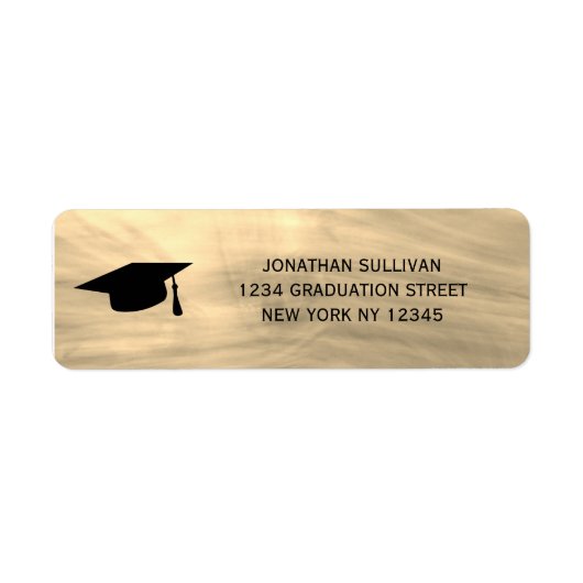 Stijlvol Afstuderen retouradres Etiket (Voorkant)