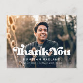 Stijlvol afstuderen Retro Foto Briefkaart (Voorkant)