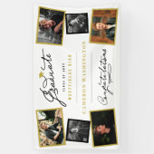 Stijlvol Afstuderen script 6 foto afstudeerfeest Spandoek (Verticaal)