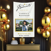 Stijlvol Afstuderen script één foto afstudeerfeest Spandoek