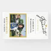 Stijlvol Afstuderen script één foto afstudeerfeest Spandoek (Horizontaal)