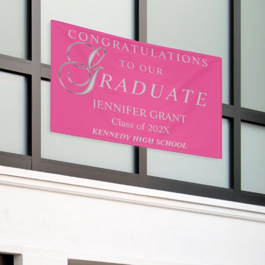 Stijlvol Afstuderen Spandoek (Buitenkant Gebouw)