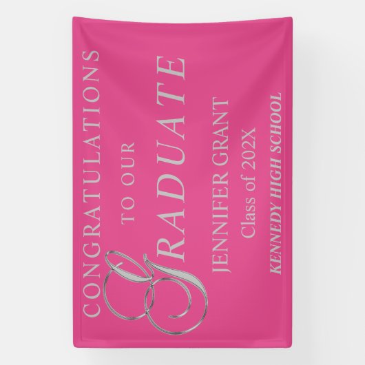 Stijlvol Afstuderen Spandoek (Verticaal)