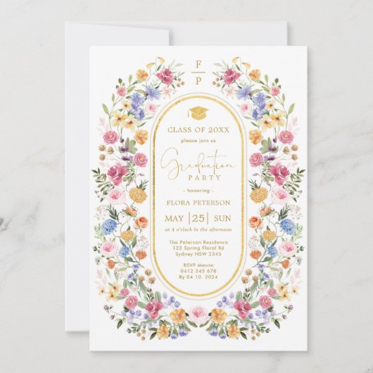 Stijlvol Afstuderen van de Veerbloem Kaart (Voorkant)