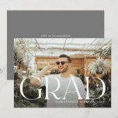 Stijlvol Afstuderen volledig foto dubbelzijdig Aankondiging (Voorkant / Achterkant)