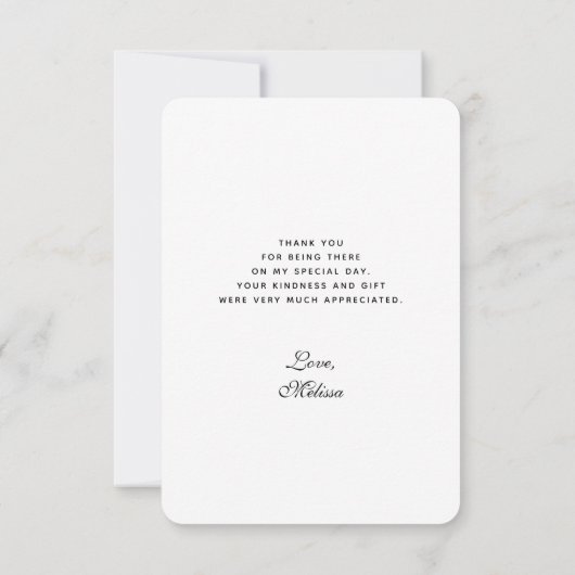 Stijlvol Afstuderen voor afbeelding Stethoscoop Bedankkaart (Achterkant)