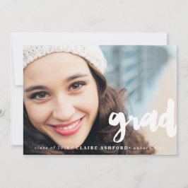 Stijlvol Afstuderen voor bestekken Foto-uitnodigin Kaart