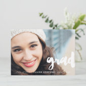 Stijlvol Afstuderen voor bestekken Foto-uitnodigin Kaart (Staand voorkant)