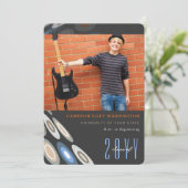 Stijlvol Afstuderen voor digitale vlinder Foto Kaart (Staand voorkant)