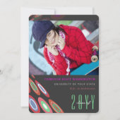 Stijlvol Afstuderen voor digitale vlinder Foto Kaart (Voorkant)