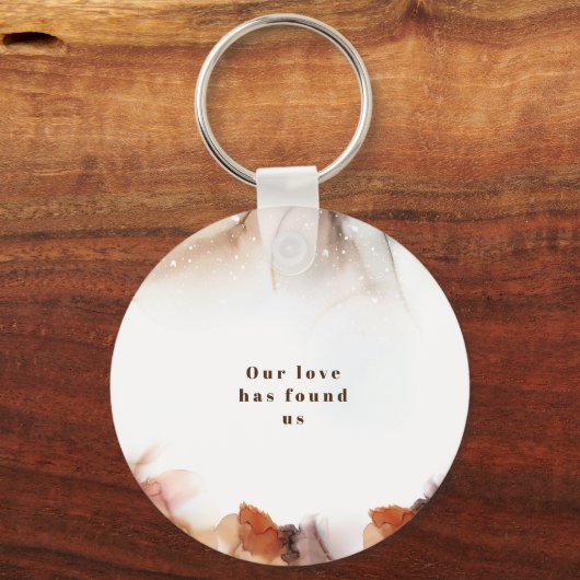 Stijlvol alcoholgebruik Oranje inkt Dank je huweli Sleutelhanger (Achterkant)