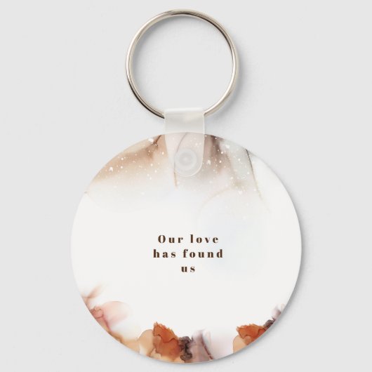 Stijlvol alcoholgebruik Oranje inkt Dank je huweli Sleutelhanger (Achterkant)