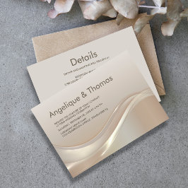 Stijlvol alles in één beige bruiloft kaart