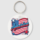 Stijlvol Amerika Sleutelhanger (Voorkant)