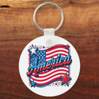Stijlvol Amerika Sleutelhanger