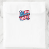 Stijlvol Amerika Vierkante Sticker (Tas)