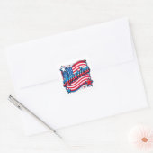 Stijlvol Amerika Vierkante Sticker (Envelop)