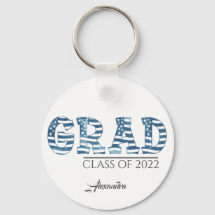 Stijlvol Amerikaans Vlag - Aangepast Afstuderen vo Sleutelhanger