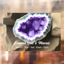 Stijlvol Amethyst Geode Custom Business Raamsticker