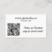 Stijlvol Amethyst Geode met QR-code Visitekaartje (Achterkant)
