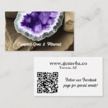 Stijlvol Amethyst Geode met QR-code