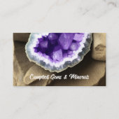 Stijlvol Amethyst Geode met QR-code Visitekaartje (Voorkant)