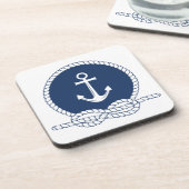 Stijlvol Anchor en Rope Bier Onderzetter (Linkerzijde)