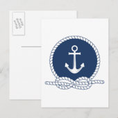 Stijlvol Anchor en Rope Briefkaart (Voorkant / Achterkant)