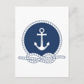 Stijlvol Anchor en Rope Briefkaart (Voorkant)