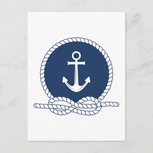 Stijlvol Anchor en Rope Briefkaart (Voorkant)