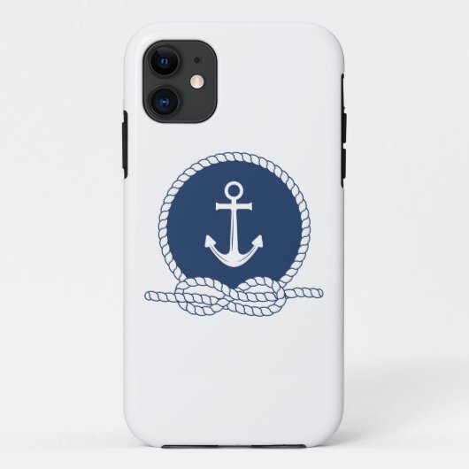 Stijlvol Anchor en Rope Case-Mate iPhone Case (Achterkant)