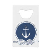 Stijlvol Anchor en Rope Creditkaart Flessenopener (Voorkant)