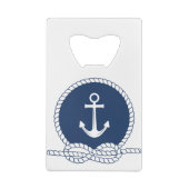Stijlvol Anchor en Rope Creditkaart Flessenopener (Achterkant)