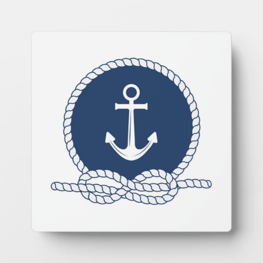 Stijlvol Anchor en Rope Fotoplaat (Voorkant)