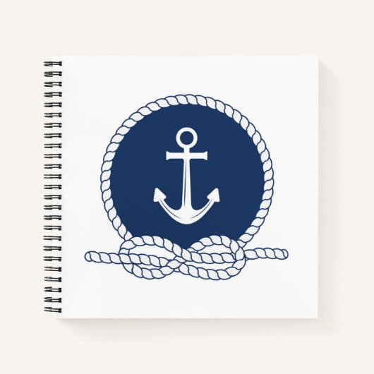 Stijlvol Anchor en Rope Notitieboek (Voorkant)