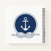 Stijlvol Anchor en Rope Notitieboek (Achterkant)