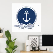 Stijlvol Anchor en Rope Poster (Thuiskantoor)