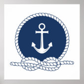 Stijlvol Anchor en Rope Poster (Voorkant)
