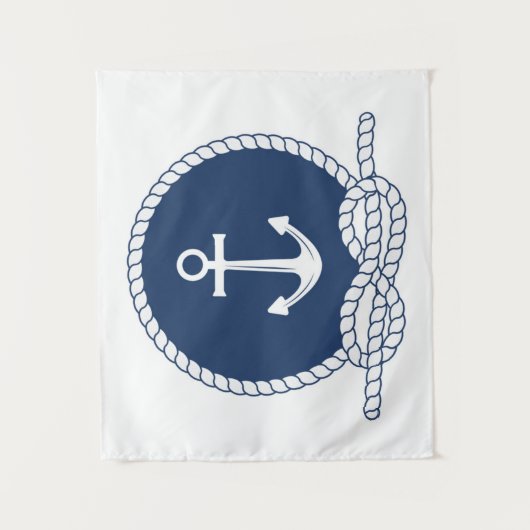 Stijlvol Anchor en Rope Wandkleed (Voorkant)