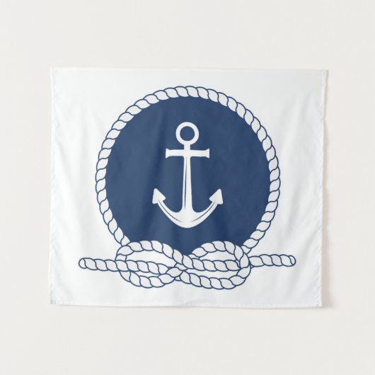 Stijlvol Anchor en Rope Wandkleed (Voorkant (horizontaal))
